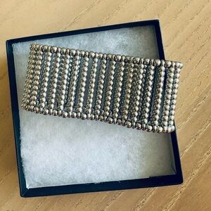 New York & Company Silver Tone Studded Cuff Bracelet.